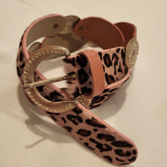 BRAMBILLA Italian made calf leather belt Brambilla Milano Made in Italy Western Leather Belt Large main image 4